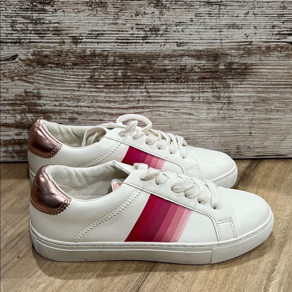J. Crew White & pink Sneakers